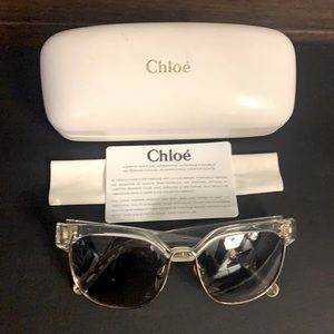 Chloe Clear Frame Designer Sunglasses & Case